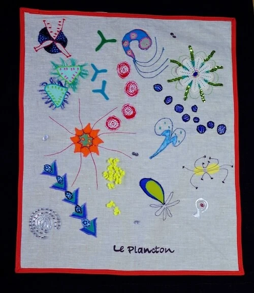 Le plancton, panneau textile du Bel Espoir