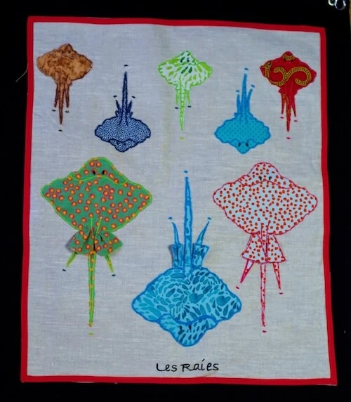 Les raies, panneau textile du Bel Espoir