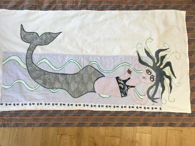 Sirène textile inspirée d’un dessin de Matisse