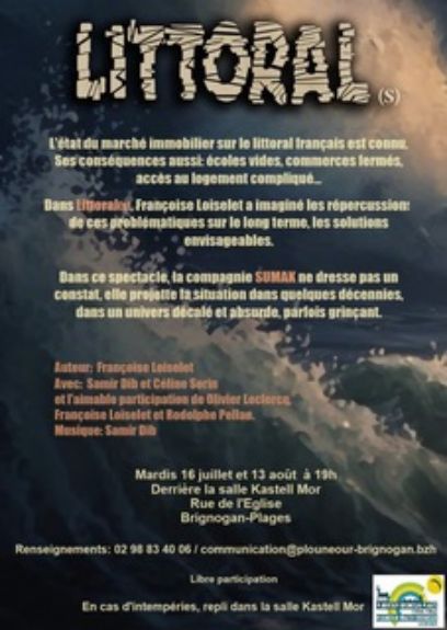 La compagnie Sumak revient ce mardi 13 août 2024 à Plounéour-Brignogan-Plages dans le magnifique théâtre de verdure du jardin de Kastell Mor, avec sa toute dernière création « Littoral(s) ».